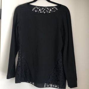 Club Monaco Black Lace Blouse
